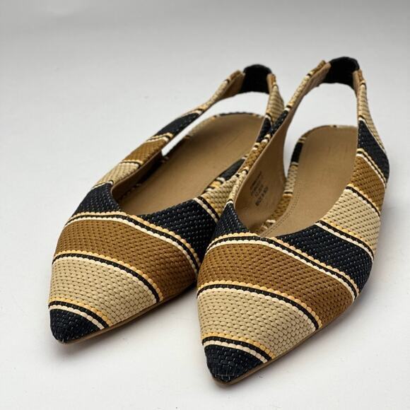 ASOS Black and Tan Striped Sandals - Picture 2 of 6
